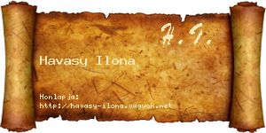 Havasy Ilona névjegykártya
